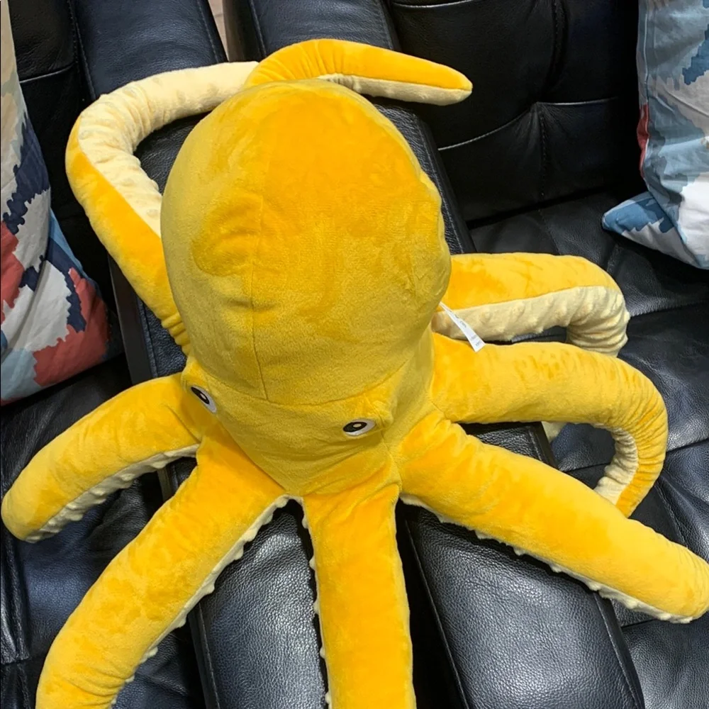 Yellow Plush Octopus Home Accent - Picture 2 of 4